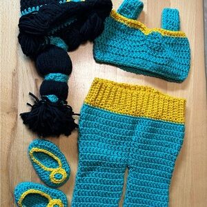 Handmade Crochet Jasmine Newborn Set/Photo Op